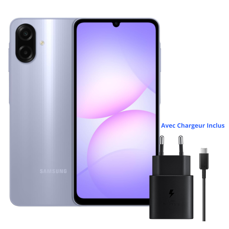 Smartphone Samsung Galaxy A07 4G 4Go 64Go avec chargeur - Prix Tunisie